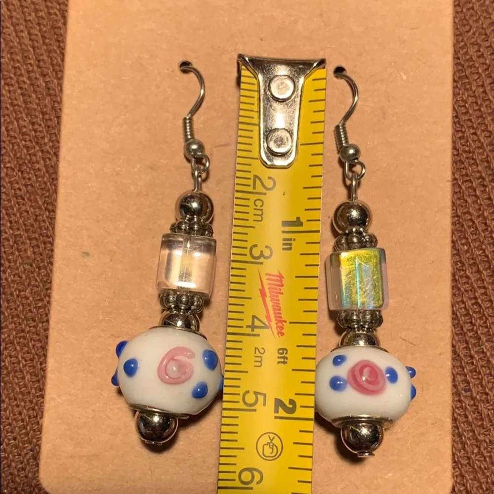 Murano glass beautiful dangling earrings - Picture 9 of 9